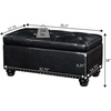 image:imageConvenience Concepts Designs4Comfort 7th Avenue Ottoman Bench 355  Modern Upholstered Footstool amp Seat with Hinged Lid amp Storage for Living Room Bedroom amp Entryway Dark Blue FabricDark Blue Fabric