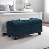 image:imageConvenience Concepts Designs4Comfort 7th Avenue Ottoman Bench 355  Modern Upholstered Footstool amp Seat with Hinged Lid amp Storage for Living Room Bedroom amp Entryway Dark Blue FabricDark Blue Fabric
