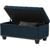 image:imageConvenience Concepts Designs4Comfort 7th Avenue Ottoman Bench 355  Modern Upholstered Footstool amp Seat with Hinged Lid amp Storage for Living Room Bedroom amp Entryway Dark Blue FabricDark Blue Fabric