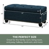 image:imageConvenience Concepts Designs4Comfort 9th Avenue Upholstered Storage Ottoman Bench 42  Contemporary Foot Stool and Seat with Hinged Lid for Living Room Hallway Entryway Dark Blue FabricDark Blue Fabric