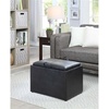 image:imageConvenience Concepts Designs4Comfort Accent Storage Ottoman 2275  Modern Foot Stool with Decorative Tray for Living Room Dining Room Office Black Faux LeatherBlack Faux Leather