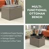 image:imageConvenience Concepts Designs4Comfort Accent Storage Ottoman 2275  Modern Foot Stool with Decorative Tray for Living Room Dining Room Office Black Faux LeatherGray Faux Leather