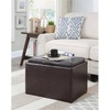 image:imageConvenience Concepts Designs4Comfort Accent Storage Ottoman 2275  Modern Foot Stool with Decorative Tray for Living Room Dining Room Office Black Faux LeatherEspresso Faux Leather