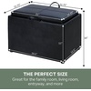 image:imageConvenience Concepts Designs4Comfort Accent Storage Ottoman 2275  Modern Foot Stool with Decorative Tray for Living Room Dining Room Office Black Faux LeatherBlack Faux Leather