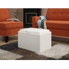 image:imageConvenience Concepts Designs4Comfort Accent Storage Ottoman 2275  Modern Foot Stool with Decorative Tray for Living Room Dining Room Office Black Faux LeatherIvory Faux Leather