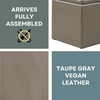 image:imageConvenience Concepts Designs4Comfort Accent Storage Ottoman 2275  Modern Foot Stool with Decorative Tray for Living Room Dining Room Office Black Faux LeatherGray Faux Leather