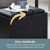 image:imageConvenience Concepts Designs4Comfort Accent Storage Ottoman 2275  Modern Foot Stool with Decorative Tray for Living Room Dining Room Office Black Faux LeatherBlack Faux Leather
