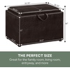 image:imageConvenience Concepts Designs4Comfort Accent Storage Ottoman 2275  Modern Foot Stool with Decorative Tray for Living Room Dining Room Office Black Faux LeatherEspresso Faux Leather