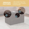image:imageConvenience Concepts Designs4Comfort Accent Storage Ottoman 2275  Modern Foot Stool with Decorative Tray for Living Room Dining Room Office Black Faux LeatherEspresso Faux Leather