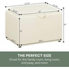 image:imageConvenience Concepts Designs4Comfort Accent Storage Ottoman 2275  Modern Foot Stool with Decorative Tray for Living Room Dining Room Office Black Faux LeatherIvory Faux Leather