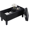 image:imageConvenience Concepts Designs4Comfort Brentwood Storage Ottoman with Reversible Trays Black Faux LeatherBlackBlack Faux LeatherBlack
