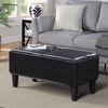 image:imageConvenience Concepts Designs4Comfort Brentwood Storage Ottoman with Reversible Trays Black Faux LeatherBlackBlack Faux LeatherBlack