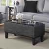 image:imageConvenience Concepts Designs4Comfort Brentwood Storage Ottoman with Reversible Trays Black Faux LeatherBlackDark Charcoal Gray FabricBlack
