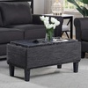 image:imageConvenience Concepts Designs4Comfort Brentwood Storage Ottoman with Reversible Trays Black Faux LeatherBlackDark Charcoal Gray FabricBlack