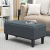 image:imageConvenience Concepts Designs4Comfort Brentwood Storage Ottoman with Reversible Trays Black Faux LeatherBlackLight Charcoal Gray FabricBlack