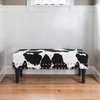 image:imageConvenience Concepts Designs4Comfort Cow Print Bench Ottoman 40  Farmhouse Rustic Wide Upholstered Footstool amp Seat for Living Room Bedroom Hallway amp Entryway Black FabricBlack Cow Print Fabric