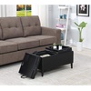 image:imageConvenience Concepts Designs4Comfort Magnolia Storage Ottoman with Reversible Trays Black Faux LeatherBlack Faux Leather