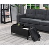 image:imageConvenience Concepts Designs4Comfort Magnolia Storage Ottoman with Reversible Trays Black Faux LeatherBlack Faux Leather