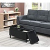 image:imageConvenience Concepts Designs4Comfort Magnolia Storage Ottoman with Reversible Trays Black Faux LeatherBlack Faux Leather