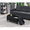 image:imageConvenience Concepts Designs4Comfort Magnolia Storage Ottoman with Reversible Trays Black Faux LeatherBlack Faux Leather