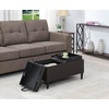 image:imageConvenience Concepts Designs4Comfort Magnolia Storage Ottoman with Reversible Trays Black Faux LeatherEspresso Faux Leather