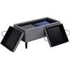image:imageConvenience Concepts Designs4Comfort Magnolia Storage Ottoman with Reversible Trays Black Faux LeatherSoft Gray Fabric