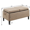 image:imageConvenience Concepts Designs4Comfort Magnolia Storage Ottoman with Reversible Trays Black Faux LeatherTan Fabric