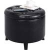 image:imageConvenience Concepts Designs4Comfort Storage Ottoman Dark Blue FabricBlack Faux Leather