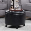 image:imageConvenience Concepts Designs4Comfort Storage Ottoman Dark Blue FabricBlack Faux Leather