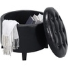 image:imageConvenience Concepts Designs4Comfort Storage Ottoman Dark Blue FabricBlack Faux Leather