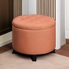 image:imageConvenience Concepts Designs4Comfort Storage Ottoman Dark Blue FabricCoral Fabric