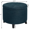 image:imageConvenience Concepts Designs4Comfort Storage Ottoman Dark Blue FabricDark Blue Fabric
