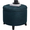 image:imageConvenience Concepts Designs4Comfort Storage Ottoman Dark Blue FabricDark Blue Fabric