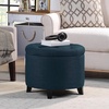 image:imageConvenience Concepts Designs4Comfort Storage Ottoman Dark Blue FabricDark Blue Fabric
