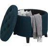 image:imageConvenience Concepts Designs4Comfort Storage Ottoman Dark Blue FabricDark Blue Fabric