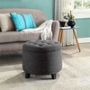image:imageConvenience Concepts Designs4Comfort Storage Ottoman Dark Blue FabricDark Charcoal Gray Fabric