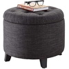 image:imageConvenience Concepts Designs4Comfort Storage Ottoman Dark Blue FabricDark Charcoal Gray Fabric