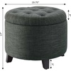 image:imageConvenience Concepts Designs4Comfort Storage Ottoman Dark Blue FabricDark Charcoal Gray Fabric