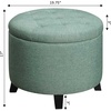 image:imageConvenience Concepts Designs4Comfort Storage Ottoman Dark Blue FabricGreen Fabric
