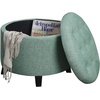 image:imageConvenience Concepts Designs4Comfort Storage Ottoman Dark Blue FabricGreen Fabric