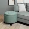 image:imageConvenience Concepts Designs4Comfort Storage Ottoman Dark Blue FabricGreen Fabric