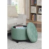 image:imageConvenience Concepts Designs4Comfort Storage Ottoman Dark Blue FabricGreen Fabric