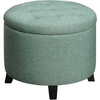 image:imageConvenience Concepts Designs4Comfort Storage Ottoman Dark Blue FabricGreen Fabric