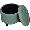 image:imageConvenience Concepts Designs4Comfort Storage Ottoman Dark Blue FabricGreen Fabric