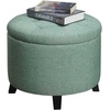 image:imageConvenience Concepts Designs4Comfort Storage Ottoman Dark Blue FabricGreen Fabric