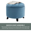 image:imageConvenience Concepts Designs4Comfort Storage Ottoman Dark Blue FabricLight Blue Corduroy