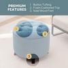image:imageConvenience Concepts Designs4Comfort Storage Ottoman Dark Blue FabricLight Blue Corduroy