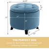 image:imageConvenience Concepts Designs4Comfort Storage Ottoman Dark Blue FabricLight Blue Corduroy