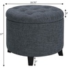 image:imageConvenience Concepts Designs4Comfort Storage Ottoman Dark Blue FabricLight Charcoal Gray Fabric
