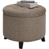 image:imageConvenience Concepts Designs4Comfort Storage Ottoman Dark Blue FabricSandstone Fabric